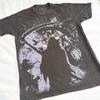 Vintage Y2K Tap Out Black Raven Grim Reaper AOP Large Made In USA Rare T T-Shirt