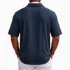 Men’s Short Sleeve Polo Shirt with Zipper Collar Knit Casual Fit Lightweight Top for Daily Wear