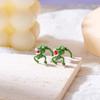 Funny Green Frog Stud Earrings For Women Cute Animal Frog Ear Clip Piercing Studs Y2k Aesthetics Jewelry Gifts