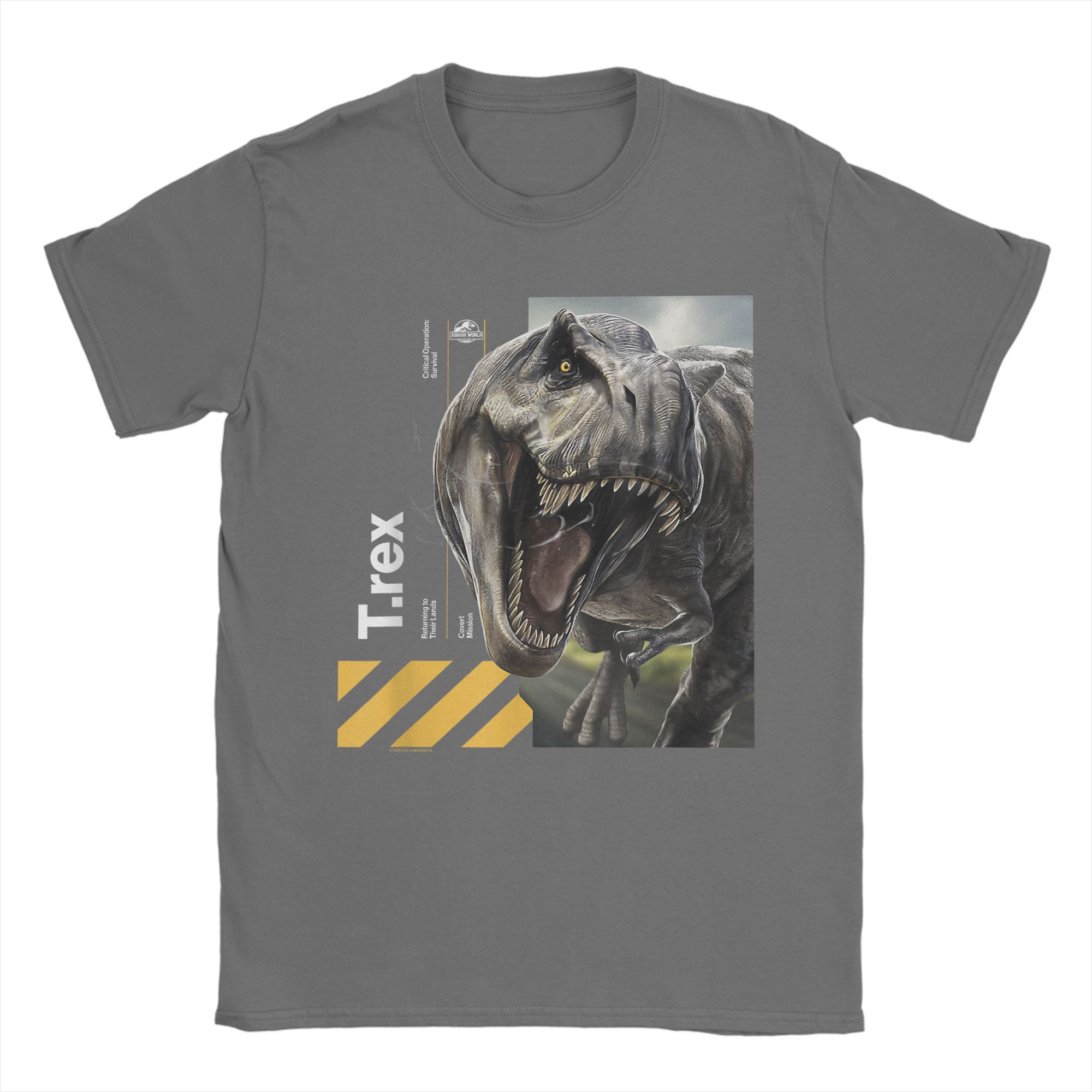

Jurassic Rebirth Tyrannosaurus World T-Shirts Men Covert Mission Cotton Tees O Neck Short Sleeve T Shirt Graphic Printed merch 4XL