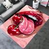 15 Größen Sexy Lippen bedruckter Teppich! Rutschfeste Schalldämmung, Wohnzimmer Schlafzimmer Eingangstür Matte Sofateppich Zehnfeste Geschenk