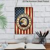 2D Flat, USA 250th Anniversary 1776-2026 Patriotic Metal Wall Sign - 7.87*11.8 Inch Distressed Retro Bald Eagle & Mount Rushmore Plaque Suitable for
