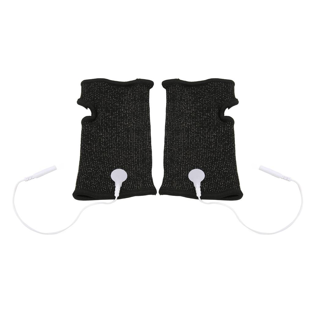 2 buc Manșetă Conductivă Reduce Durerea Umflarea Fibră de Argint Elastică pentru Artrită Amorțeală Negru