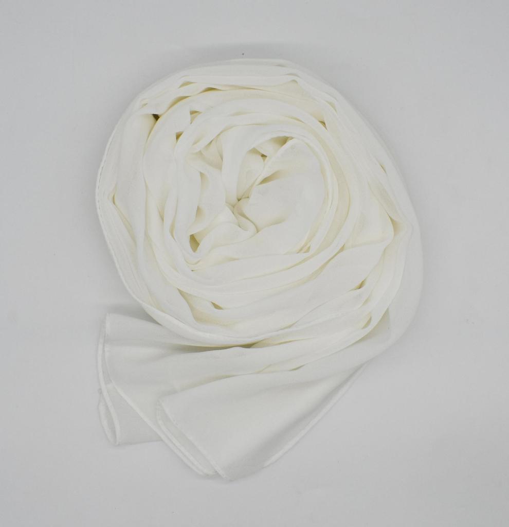Silk Chiffon Hijab: Encrypted Pearl Design for Women