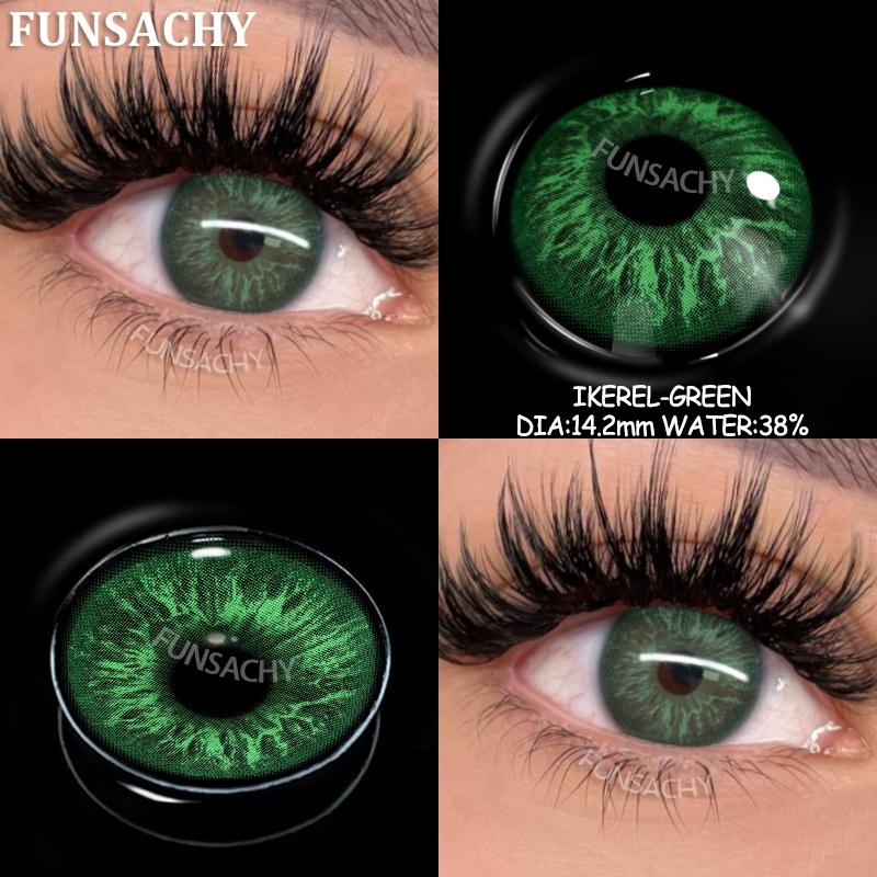 FUNSACHY 1 Pair Coloron Contacts Lens Yearly Use Natural Black Korean Brown Eyes Contact Pupils Cosmetics Fashion Softlen Yearly