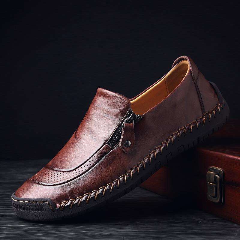 Men's Leather Casual Shoes Large Size Men's Shoes Light Luxury Leather Shoes Men's Business High-end Men's Shoes