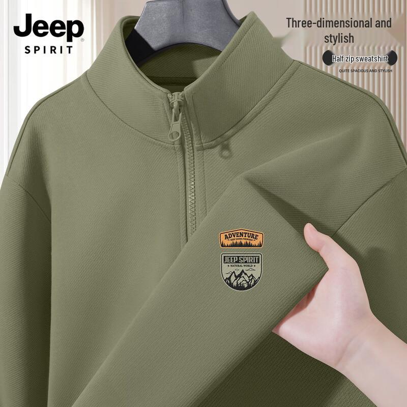 JEEP SPIRIT Men s 2025 American Style Pullover Sweatshirt