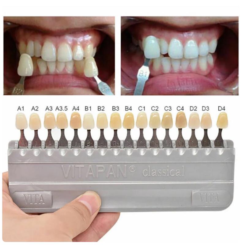 Dental Equipment Teeth Whiting Porcelain Vita Pan Classical 16 Colors Guide Vita Tooth Model Colorimetric Plate Model