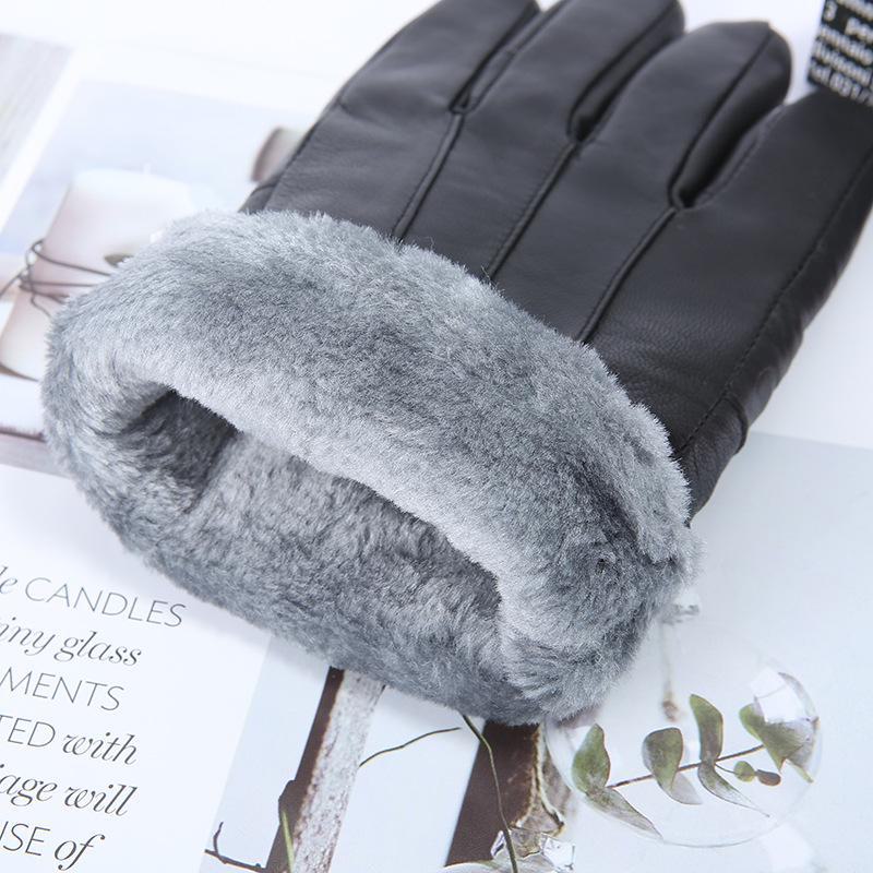 

Мужские и женские мотоциклетные перчатки из овчины — ветрозащитные, теплые, с бархатной подкладкой для осени и зимы Men s Thick Fleece, One Size