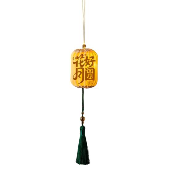 Warm Ambient Lighting Traditional Mini Chinese Lantern with LED Light, Handheld Middle Winter Melon Shaped Lamps Autumn Festival for Spring Festival,