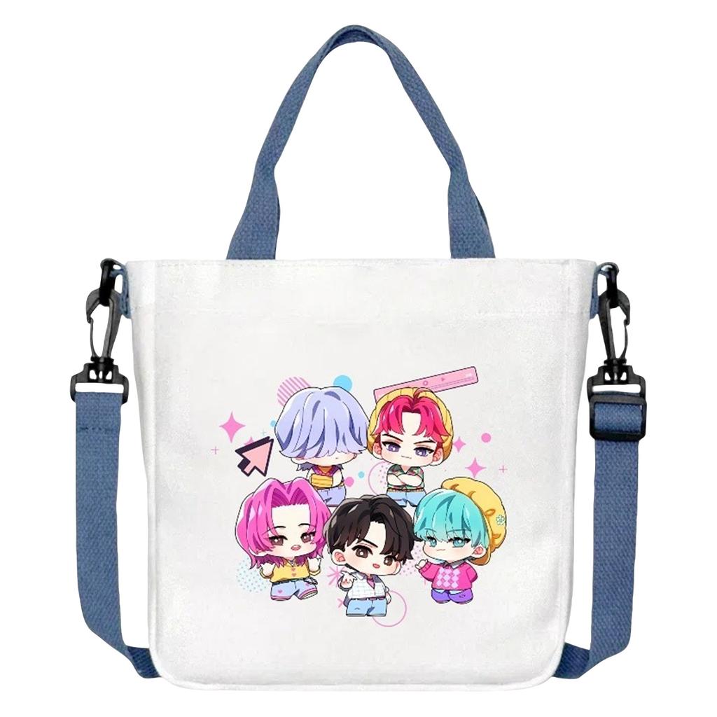 Girls Group Poster Printed Canvas Bag  Style Fan Support Zipper Handbag Women's Bag