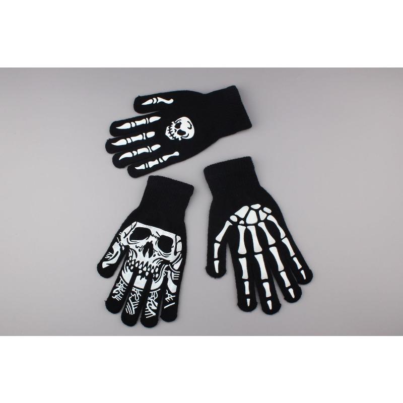 Mary Halloween decoration gloves knitting ghost claw skeleton gloves