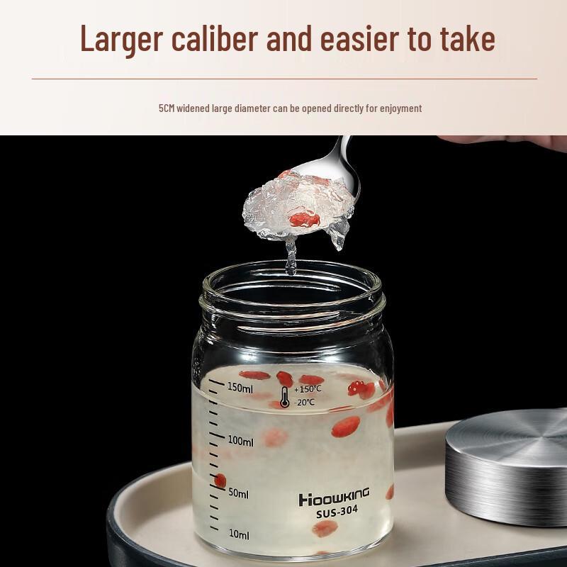 High-Temperature Resistant Glass Jars with Spoon