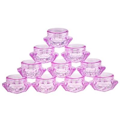 10 Stück 5 Gramm/5 ml Kosmetikproben Leerer Behälter Kunststoff Klar Kosmetikdöschen mit Deckel Diamantförmige Make-up-Döschen Flaschen für Lidschatten Schmuck
