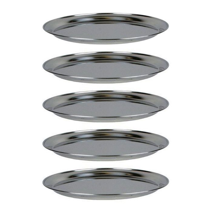 5 plateaux de fruits de mer en inox Ø 36 cm