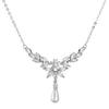 RAKOL Korean Style Fresh Floral Bridal Jewelry Set - Women's Zirconia Micro-Paved Earrings & Necklace