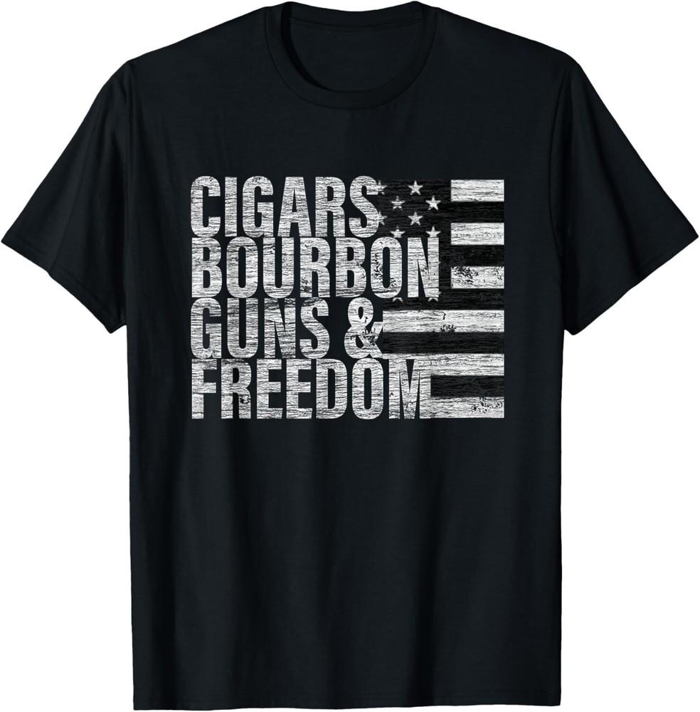 

Cigars Bourbon Guns _ Freedom Gift Unisex T-Shirt 2XL