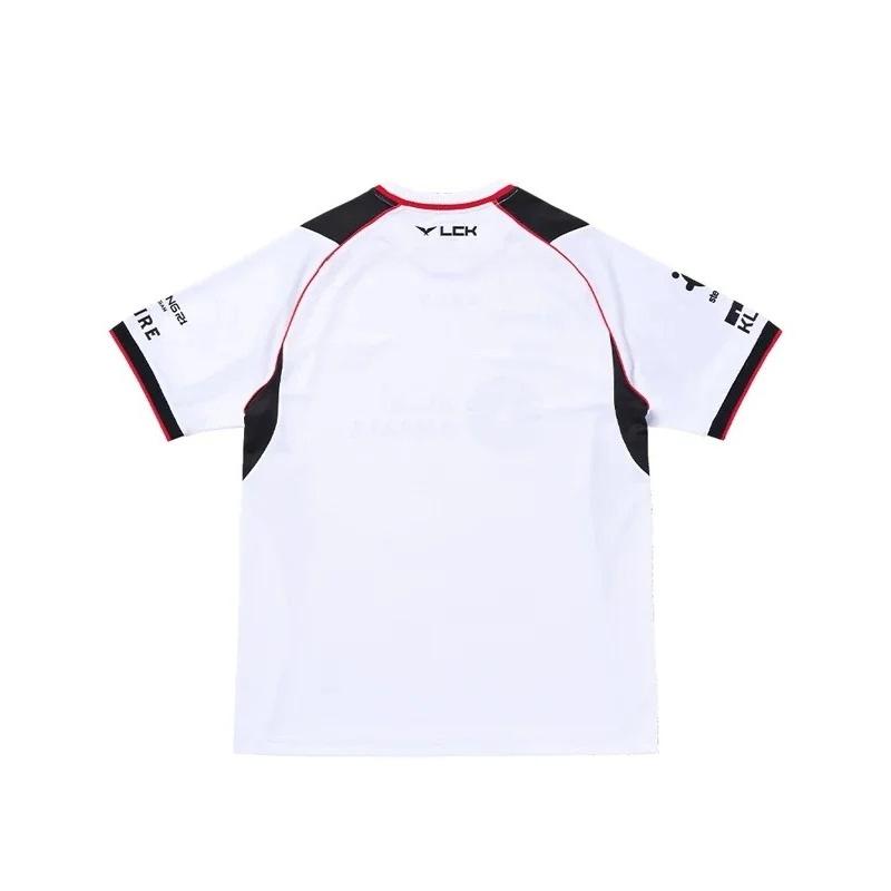 LCK Zone T1 Team Saison 2026 E-Sport Team Uniform Bedrucktes T-Shirt Kurzarm Sport T-Shirt Retro Fans Schnelltrocknend Freizeit T-Shirt