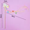 Cat Toy Tassel Stick Cat Toys Interactive Long Handle Cats Teaser Toy with Bell Cute Cartoon Plush Sticks Toys for Cats Scratch