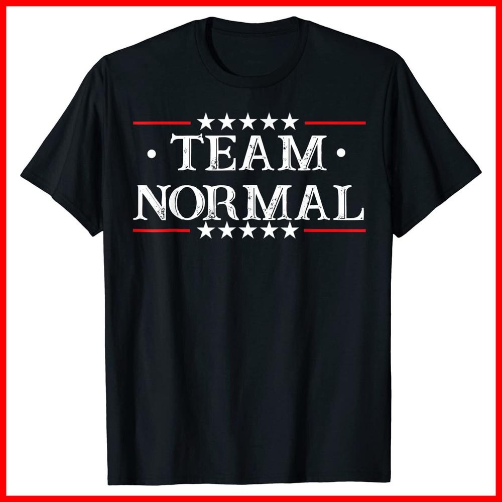Team Normal #TEAMNORMAL TEAM NORMAL Black Cotton T-Shirt Unisex T-Shirt XXXXL
