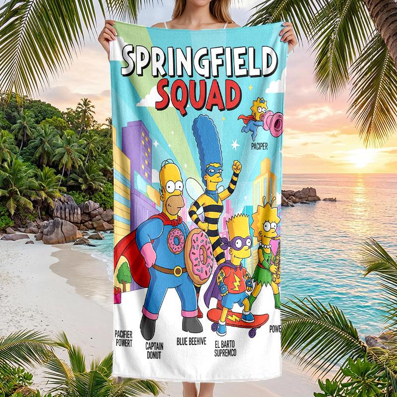 Large Beach Towel Quick Dry Absorbent Towel For Beach IndoorThe Simpsons