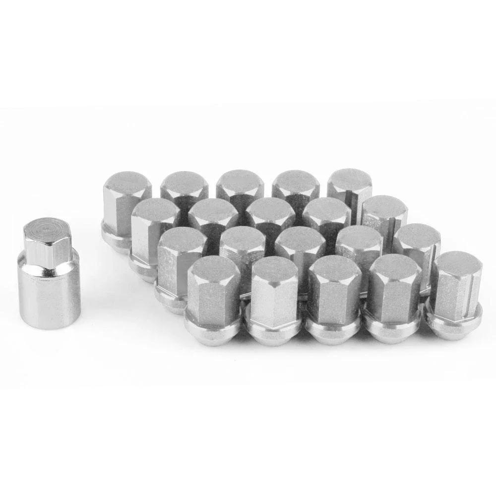 20 Adet Evrensel Yarış Jant Somunları M12x1.5 / M12x1.25 Çelik Araba Jant Bijon Somunları Nissan Toyota Honda Ford İçin Otomatik Cıvata Başlığı Kapağı