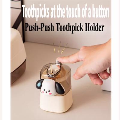 Creative Toothpick Holder Automatic Pop-up Home Storage High-color Personality Cream Wind New Light Luxury Restaurant Toothpick Box