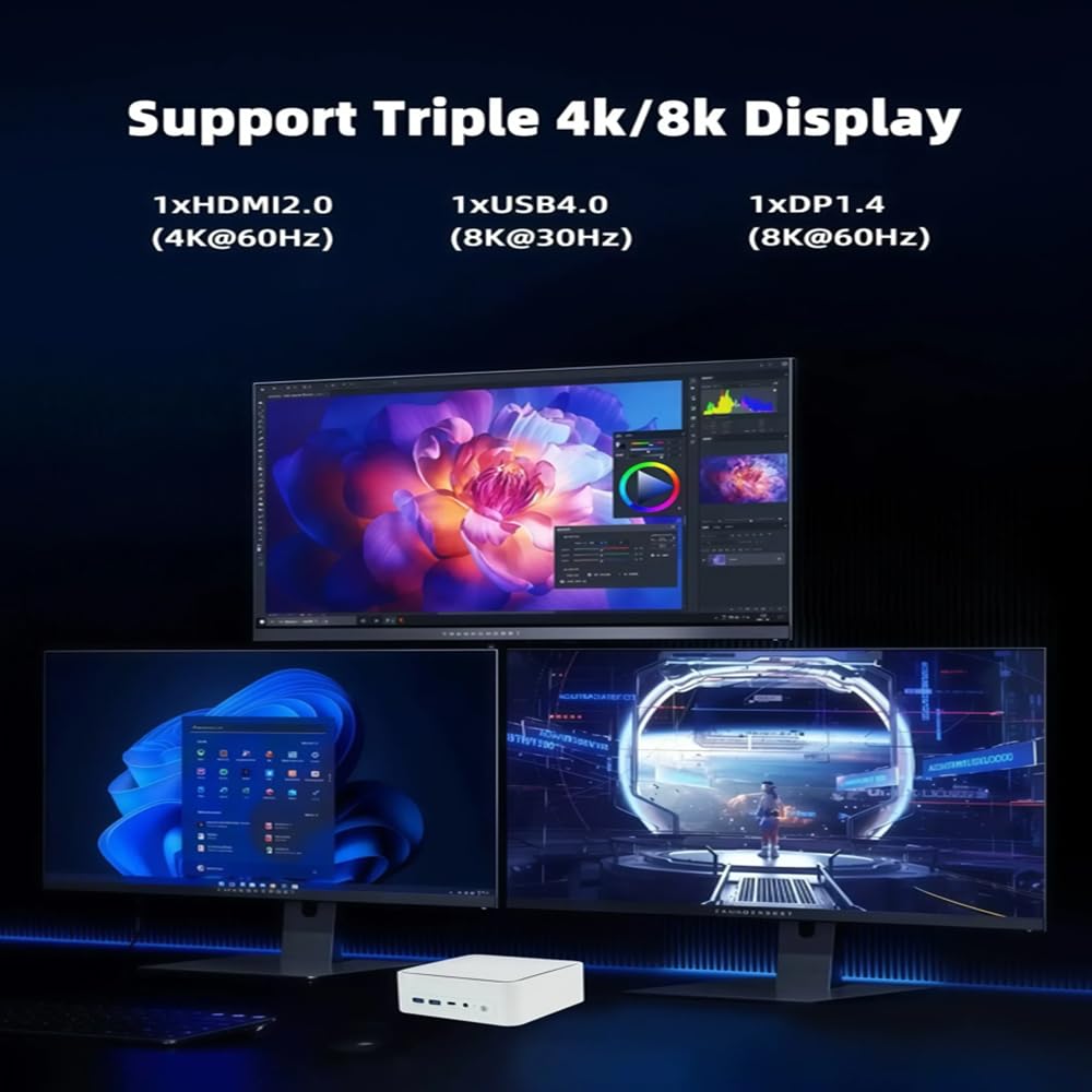 SZBOX Mini PC Small PC X88 No OS AMD Ryzen7 8845HS to Small PC No RAM No SSD Game Console Mini Mini Computer (up 5.1GHz)