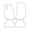 [BLM]ME015 red - Set of velour floor mats to fit Mercedes C-klass W205 2014-2021 - red trim