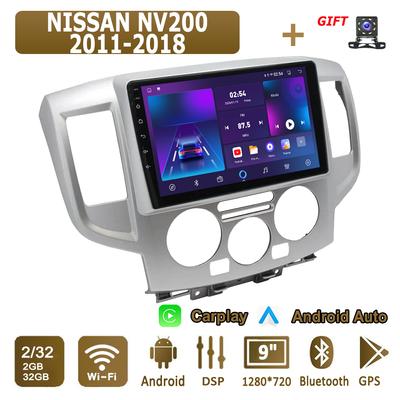 Autoradio Android Carplay pour NISSAN NV200 2011-2018 Lecteur multimédia Unité principale Stéréo Navigation GPS BT WIFI 2 + 32 Go