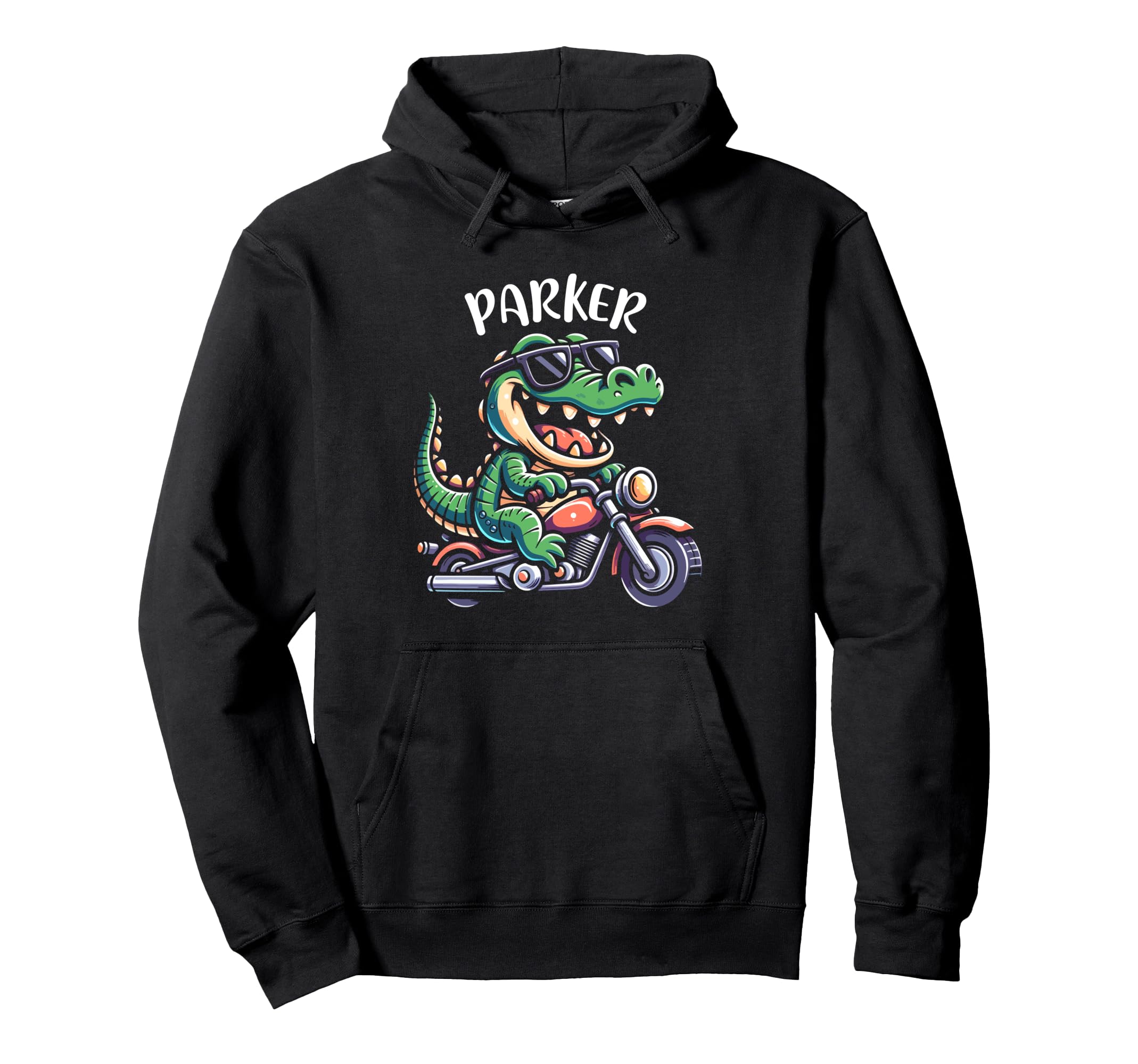 

Parker Boys Name Hoodie with Funny Crocodile Design