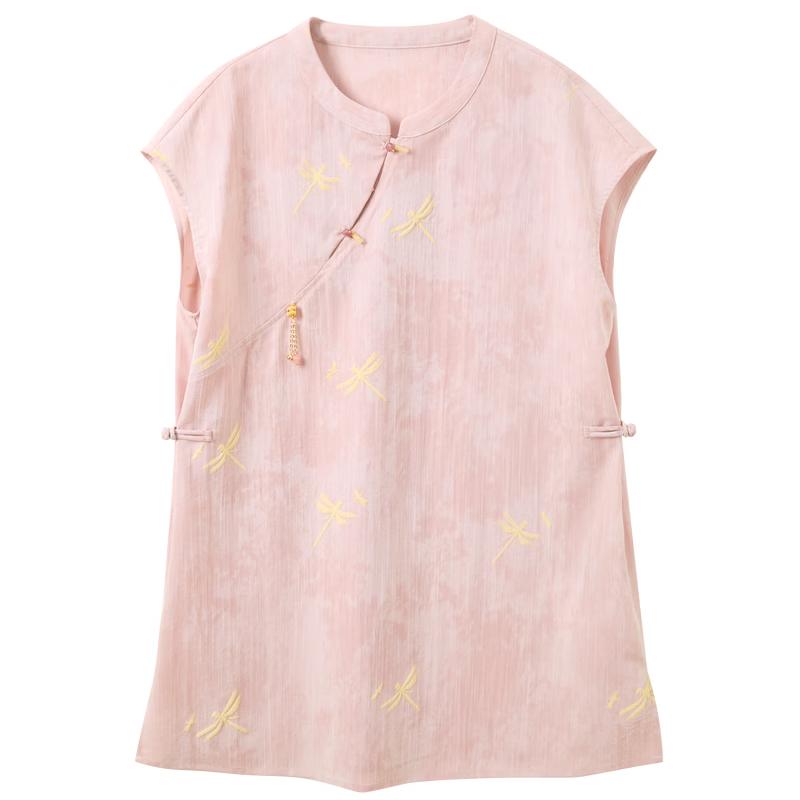 Sancai New Chinese Style Printed Blouse M