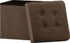 Fuji Boeki Storage Stool, Chair, Folding Storage Box, and Ottoman, 38cm Wide x 38cm Deep x 40cm High, Brown, Dino 85853