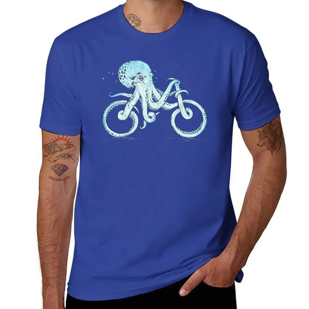 octopus bicycle T-Shirt kawaii clothes quick drying mens graphic t-shirts pack