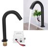 G1/2 Black Sensor Faucet Copper Vertical Intelligent Automatic Washbasin Tap Kitchen Sink Faucet