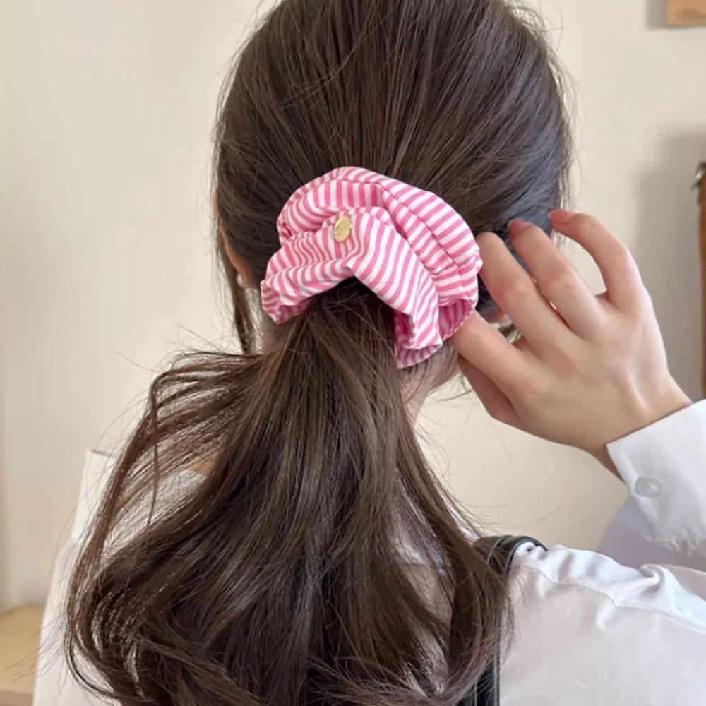 Blush Stripe Scrunchie / Daily Striped Hair Tie