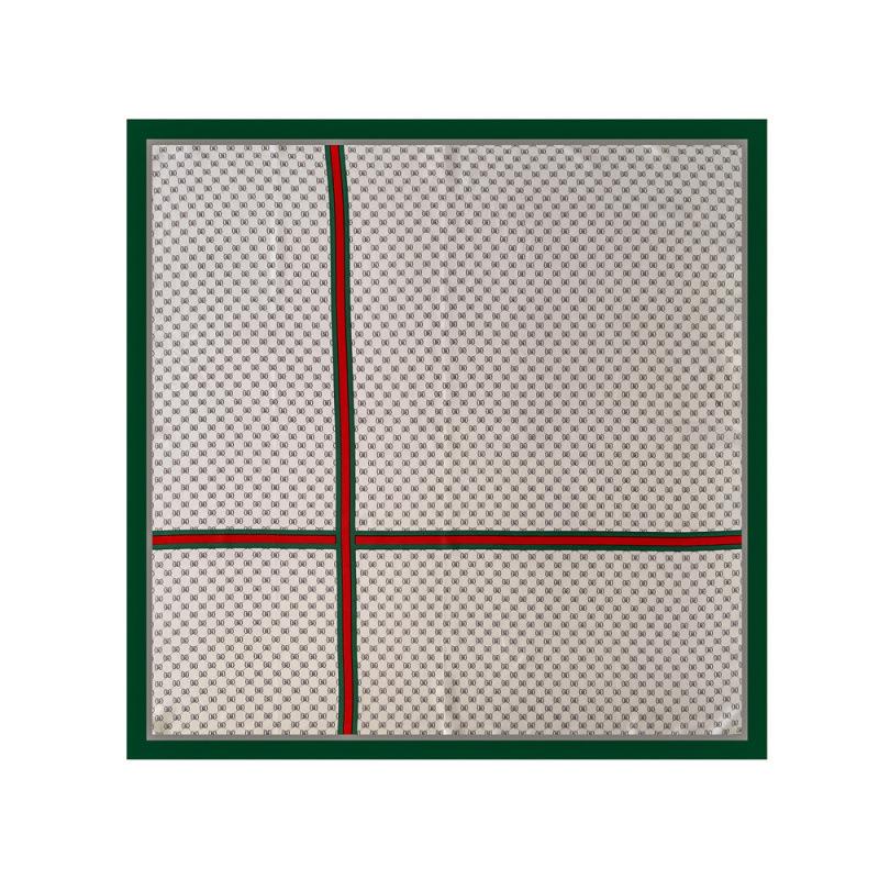 Eșarfă Nouă de Mătase 90cm Eșarfă Damă Tip Wrap Eșarfă cu Imprimeu Litere Eșarfă Satinată Mare Pătrată Șal