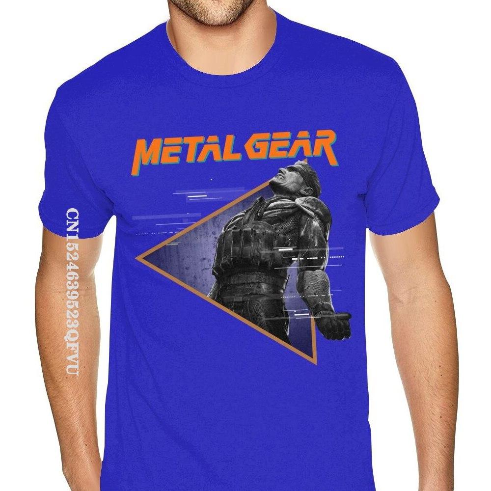 Cheap Custom Metal Gear Solid Tee Mens Bespoke England Style Tshirts Men Retro Cotton Crew Tees Shirts Gothic Style