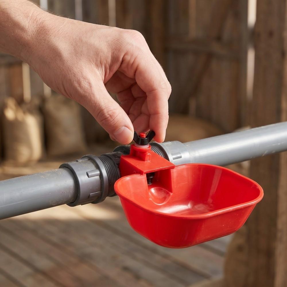 6Pcs High Capacity Automatic Poultry Drinking Bowl Thickening Livestock Drinking Bowl  Cat Drinking