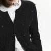 MO&Co. 2024 Autumn Embellished Twist Knit Cardigan