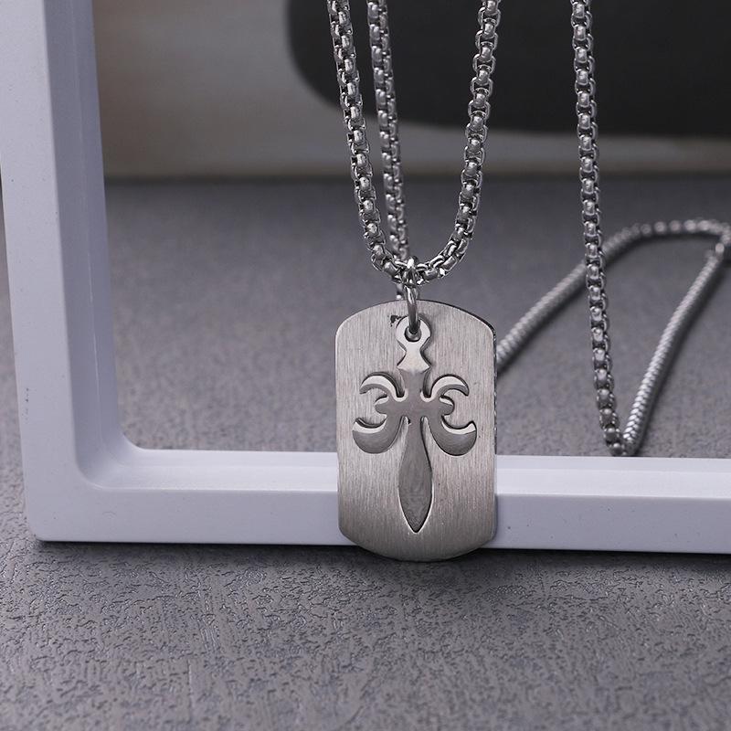 Men's Titanium Steel Hip Hop Pendant Necklace - Trendy, Non-fading Street Style