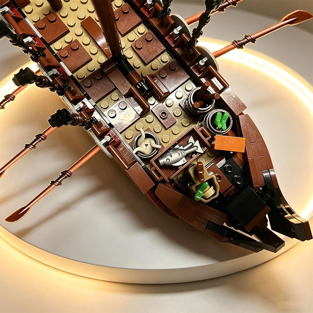 MOC Medieval Viking Ship Building Blocks Model Sodiers Ocean Adventure Navigation Boat Bricks Assemble Festival Party Gifts