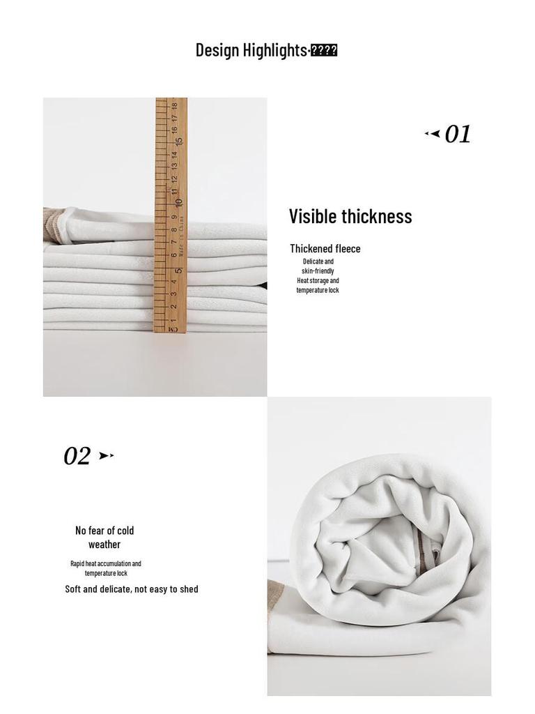 Hstyle Women's Fleece-Lined Wide-Leg Pants