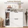 Shoe Cabinet with 2 Flaps Shoe Cabinet with Adjustable Divider, Open Compartment for 12 Pairs of Shoes 89 X 25 X 92 Cm White