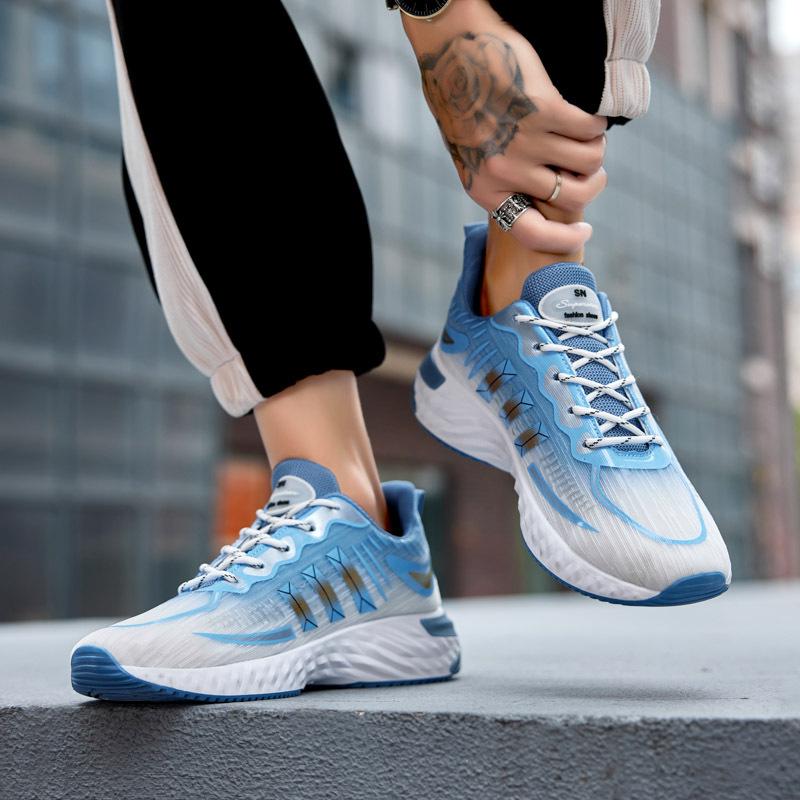 Fashion Casual Sports Shoes Men's Shoes New Running Shoes Breathable Thick Sole Color Matching Popular Men's Shoes