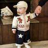 Children'S Clothing Spring Suit Cute Baby Boy Cartoon Bear Sweater Knitted Cardigan Autumn Versatile Jeans
