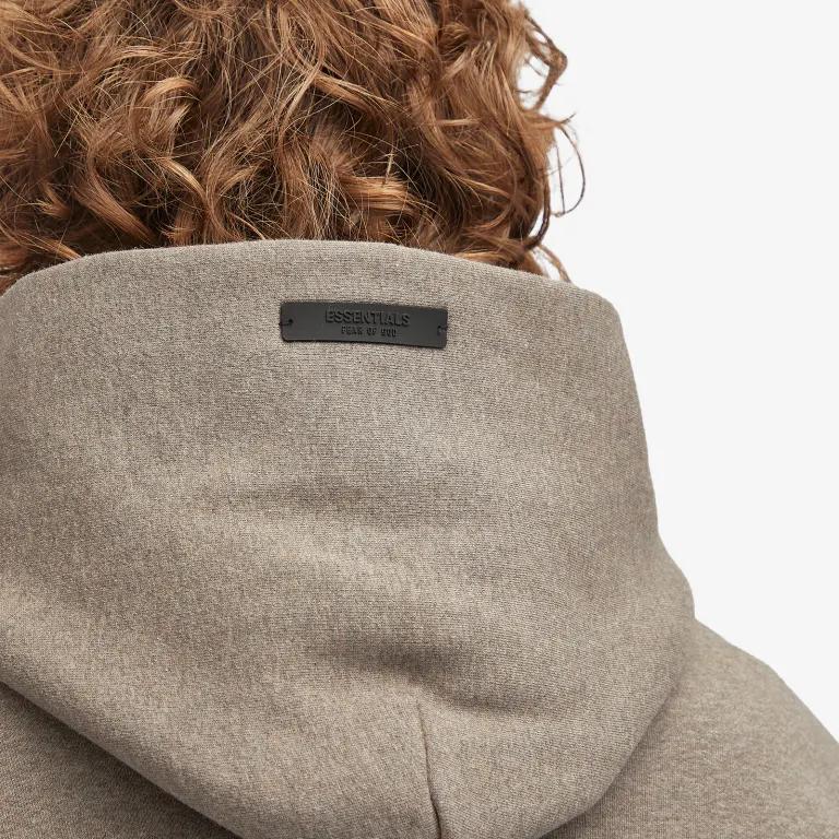 Fear of God Essentials Heavy Fleece Vintage Shrunken Hoodie Heather Grey Men Tops 192HO246214F