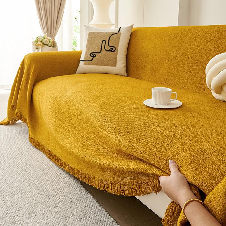 Universal Non-Slip Chenille Sofa Cover – Autumn/Winter, Dirt-Resistant, Full Coverage Cushion Protector