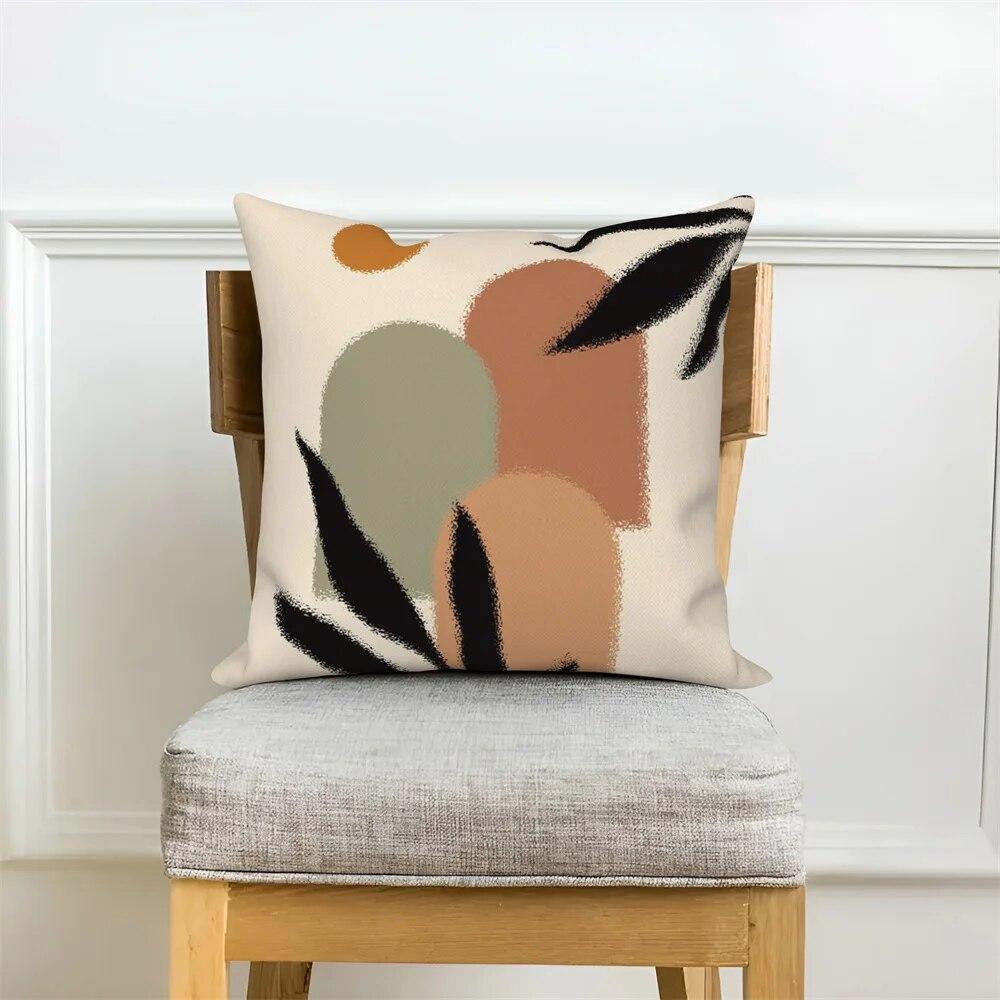 Pillowcase Home Decor Sofa Nordic Decorative  Abstract Geometric Plant Cushion