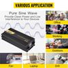 Pure Sine Wave Inverter 2500W Power Inverter DC 12V AC 230V, Car Inverter USB Port LCD Display Remote Controller, Safety Protections, Power Converter